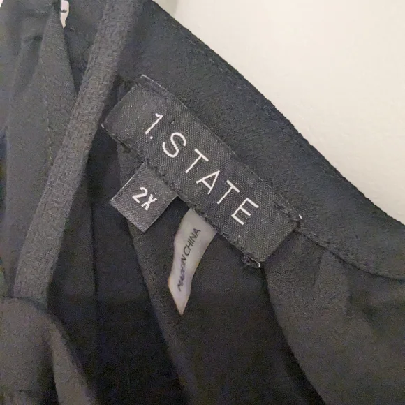 1.State Plus Size Black Women's Top - Picture 3 of 7